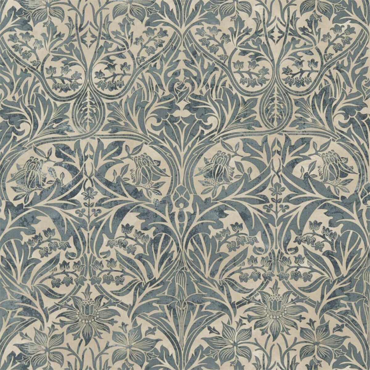 Bluebell Fabric - Sea Green / Vellum by Bluebell Fabric - Sea Green / Vellum from