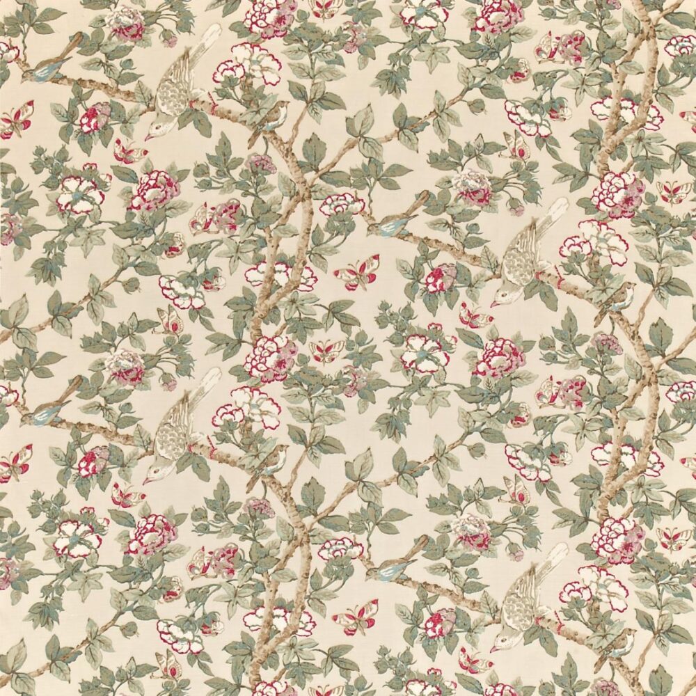 Caverley Fabric - Rose / Pewter by Caverley Fabric - Rose / Pewter from