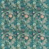 blue botanical linen fabric from William Morris & Co
