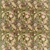 brown botanical linen fabric from William Morris & Co