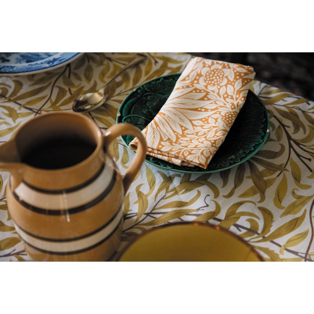 Marigold Fabric - Cream / Orange by Marigold Fabric - Cream / Orange from