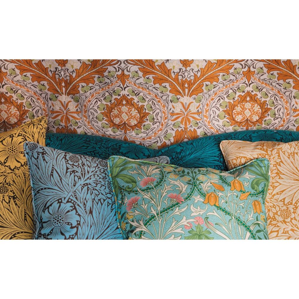 Marigold Fabric - Cream / Orange by Marigold Fabric - Cream / Orange from