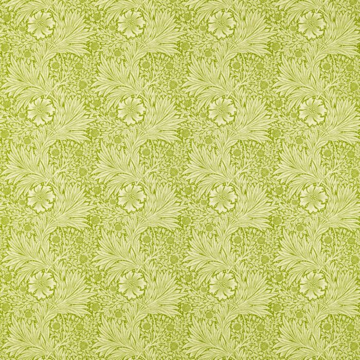 Marigold Fabric - Cream / Sap Green – Crea / Sap Green swatch