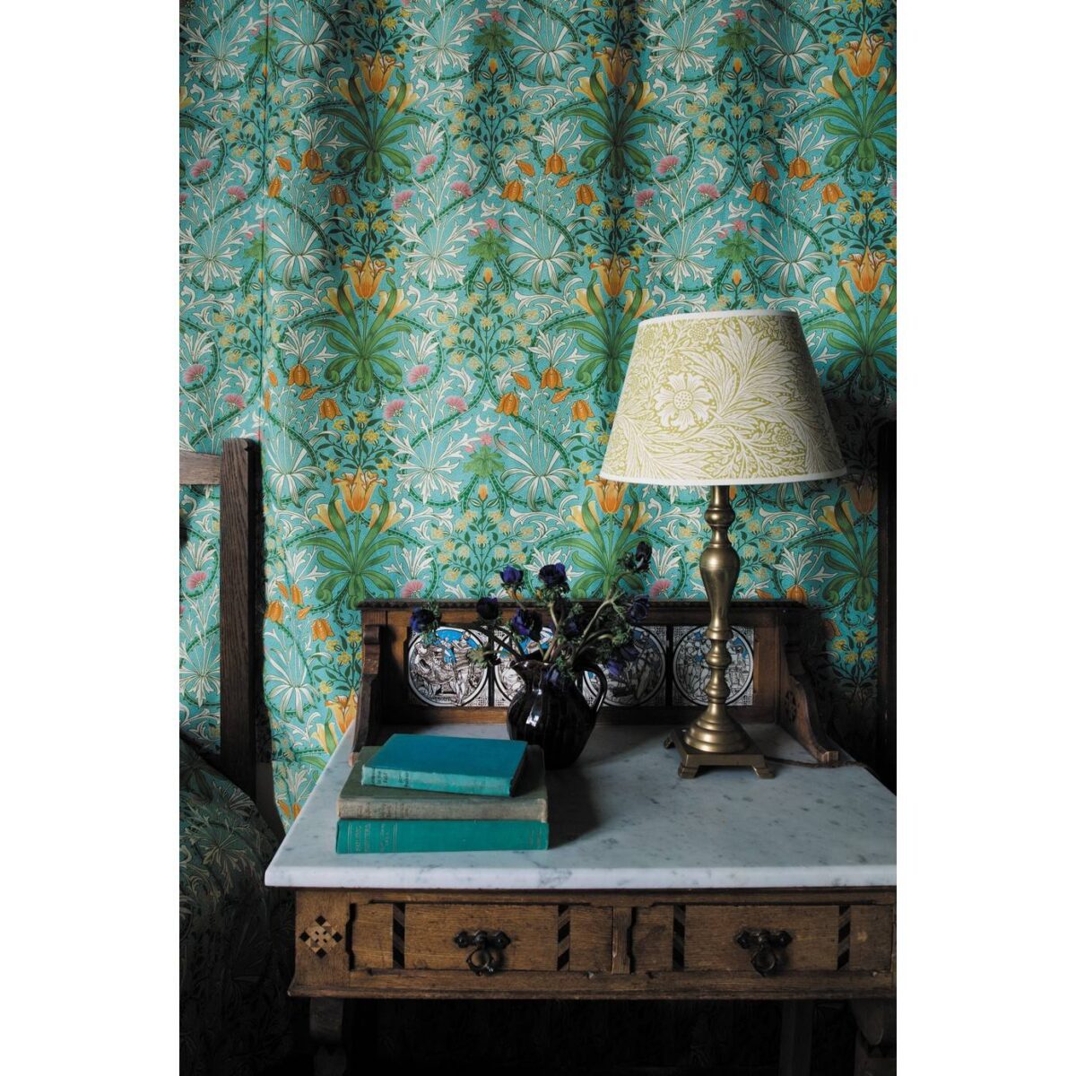 Woodland Weeds Fabric - Sap Green by Woodland Weeds Fabric - Sap Green from
