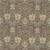 brown botanical linen fabric from William Morris & Co