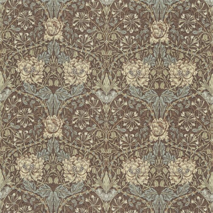 Honeysuckle & Tulip Fabric - Bullrush / Slate swatch