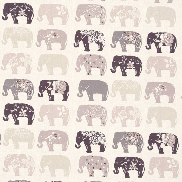 Elephants Fabric - Natural swatch