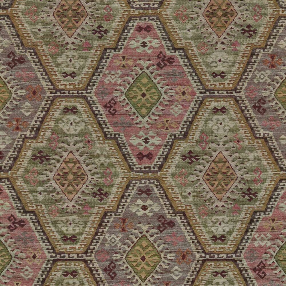 multicolour geometric velvet-chenille fabric from Warwick