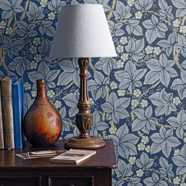 Bramble Wallpaper - Indigo from