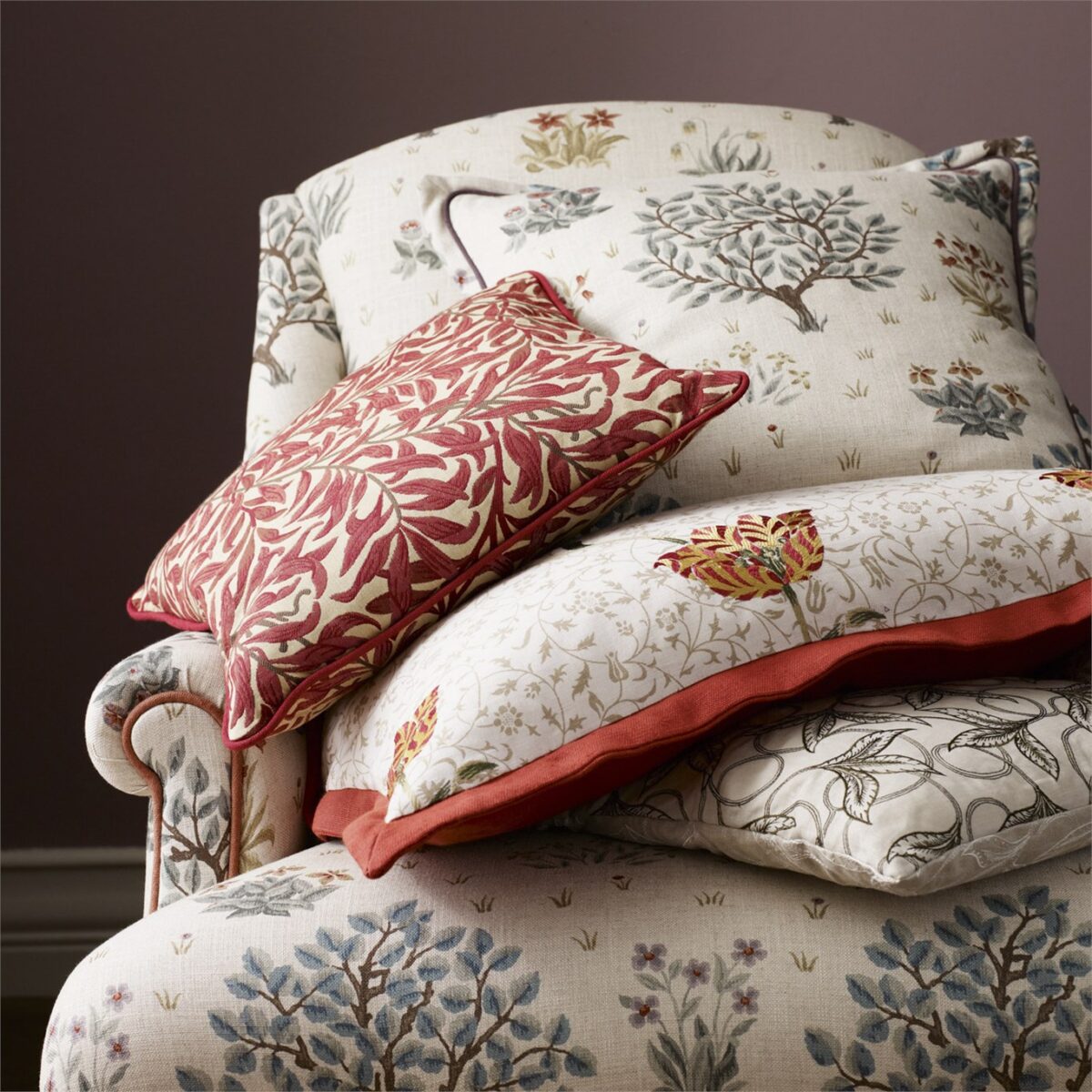 Orchard Fabric - Forest / Indigo by Orchard Fabric - Forest / Indigo from