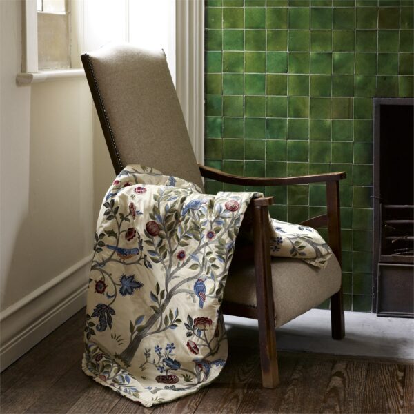 Kelmscott Tree Fabric - Mulberry / Russet by Kelmscott Tree Fabric - Mulberry / Russet from