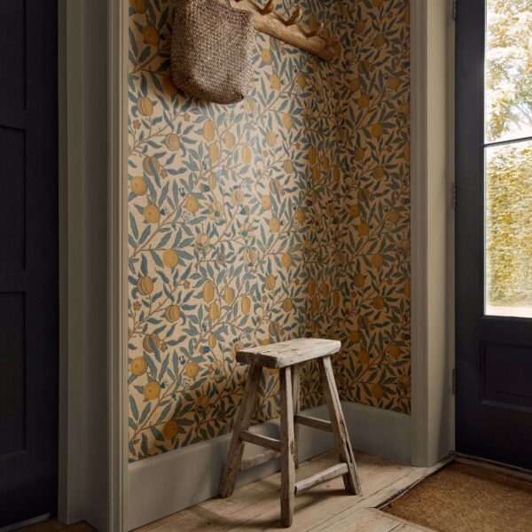 Scroll Wallpaper - Light Brick / Buff from