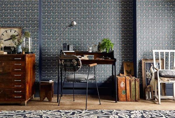Montreal Wallpaper - Charcoal / Bronze by Montreal Wallpaper - Charcoal / Bronze from