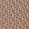 red botanical jacquard fabric from Porter & Stone