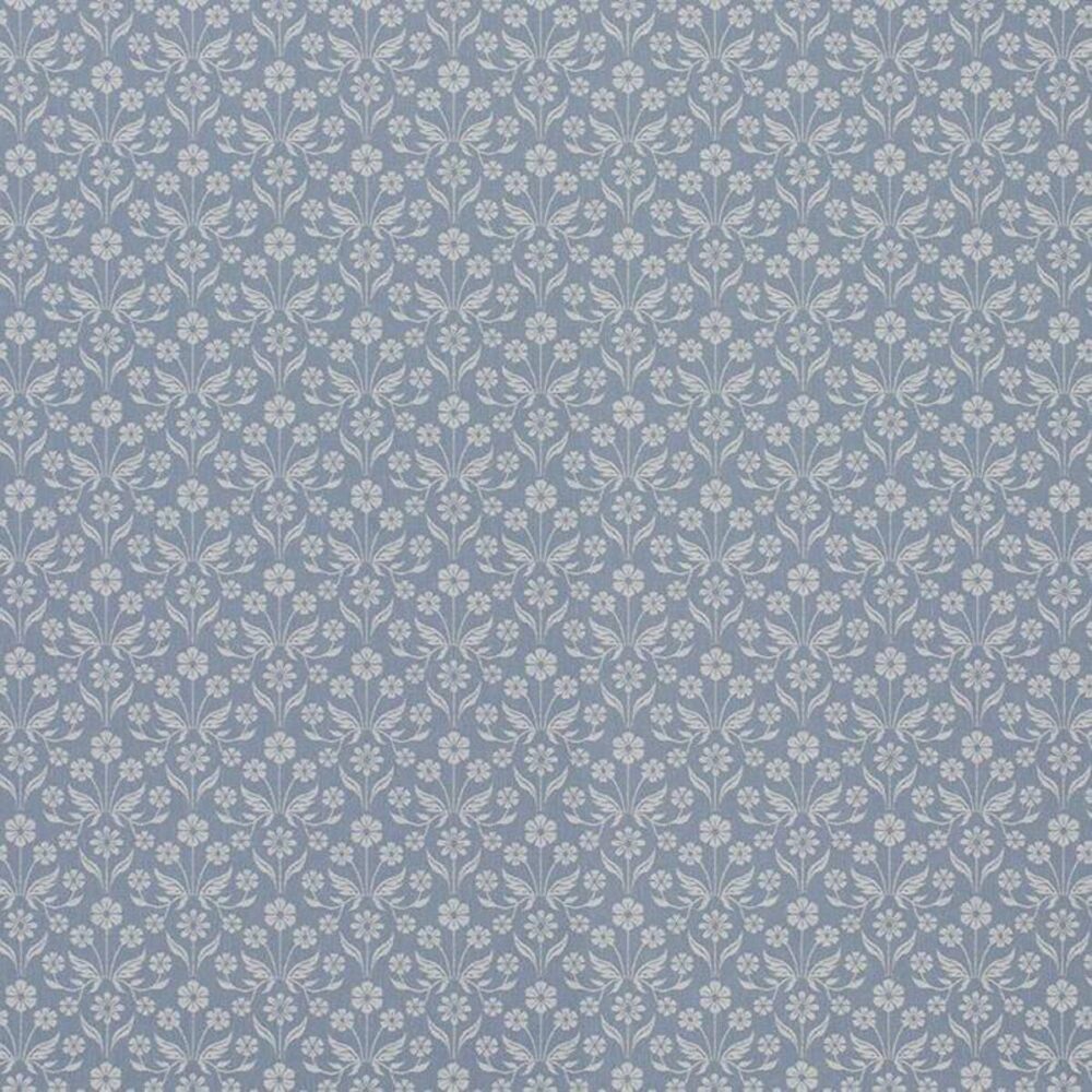 Roquefort Fabric - Cornflower by blue botanical jacquard fabric from Porter & Stone