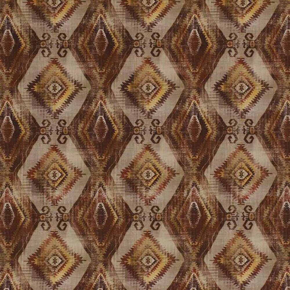 Santa Cruz Fabric - Rosso by red geometric woven fabric from Porter & Stone