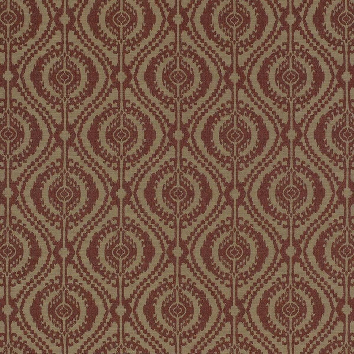 La Paz Fabric - Spice by red geometric woven fabric from Porter & Stone