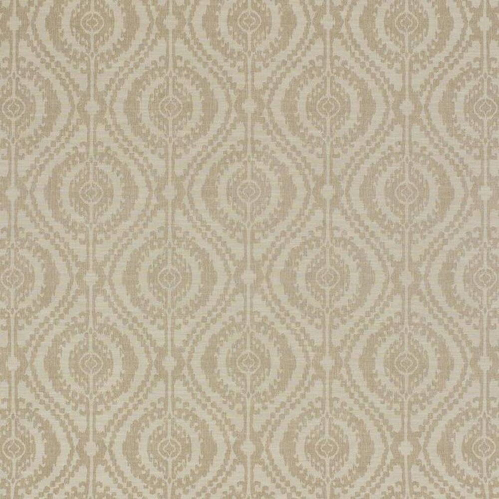 La Paz Fabric - Natural by brown geometric woven fabric from Porter & Stone