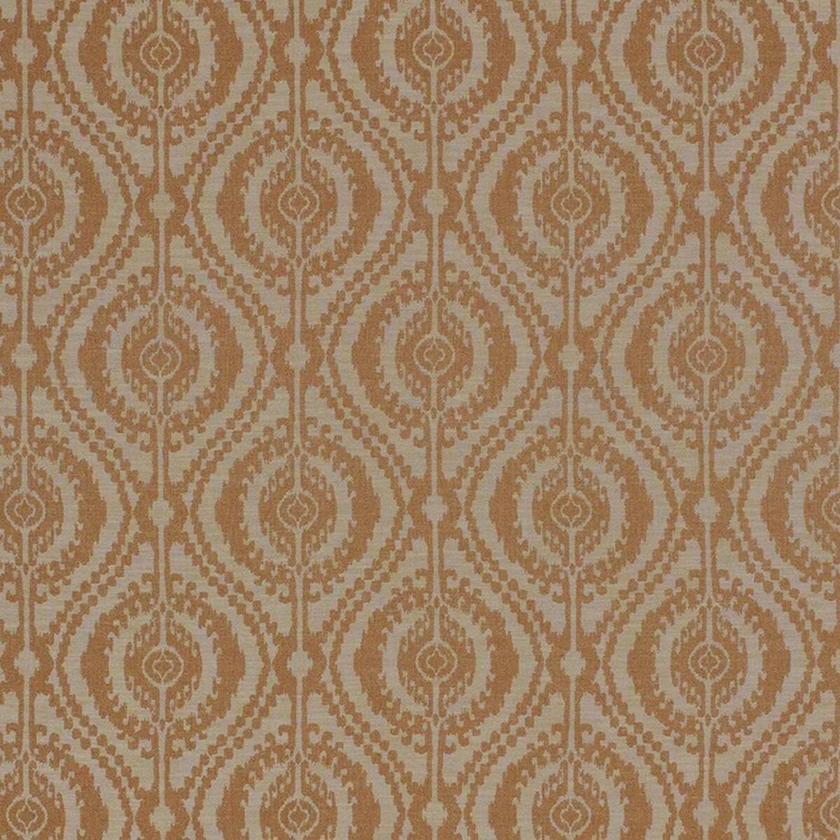 La Paz Fabric - Burnt Orange by brown geometric woven fabric from Porter & Stone