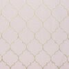 yellow geometric embroideried fabric from Porter & Stone