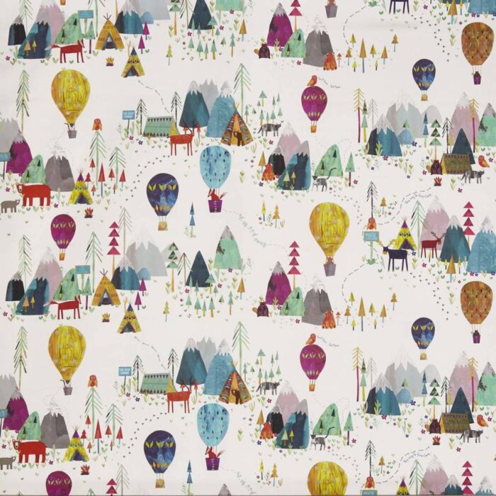 Away We Go Fabric - Rainbow swatch