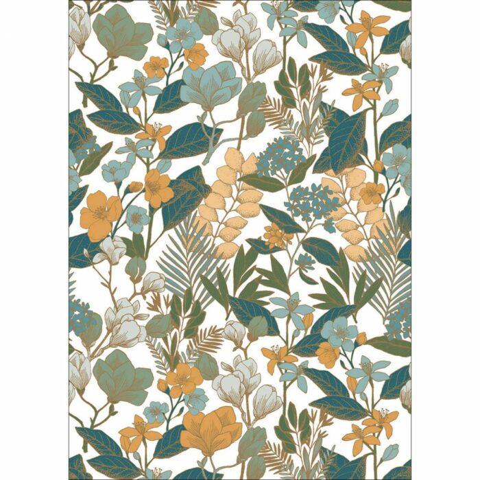 Valentine Wallpanel - Vert Jaune Fond Blanc swatch