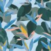 blue botanical wallpaper from caselio