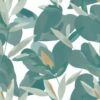 green botanical wallpaper from caselio