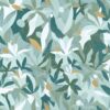 green botanical wallpaper from caselio