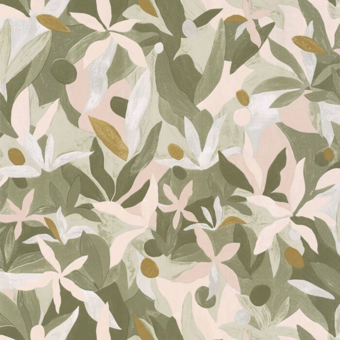 Fauve Wallpaper - Kaki / Beige / Dore – Kaki Beige Dore swatch