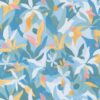 blue botanical wallpaper from caselio