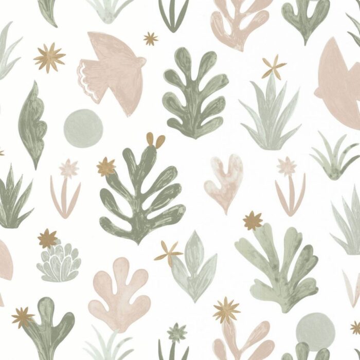 Liberte Wallpaper - Kaki / Beige / Dore – Kaki Beige Dore swatch