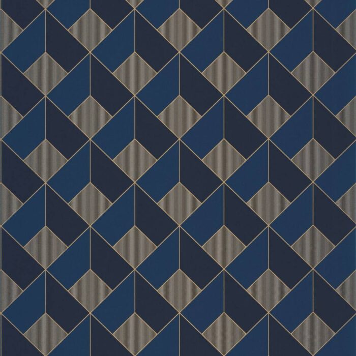Spaces Square Wallpaper - Midnight Blue Dore swatch