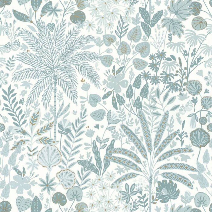 Hygge Hope Wallpaper - Smoke Blue Dore swatch