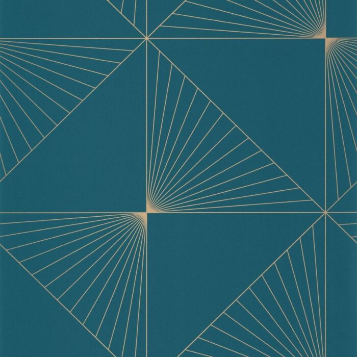 Moonlight Sunset Wallpaper - Teal Blue Dore swatch