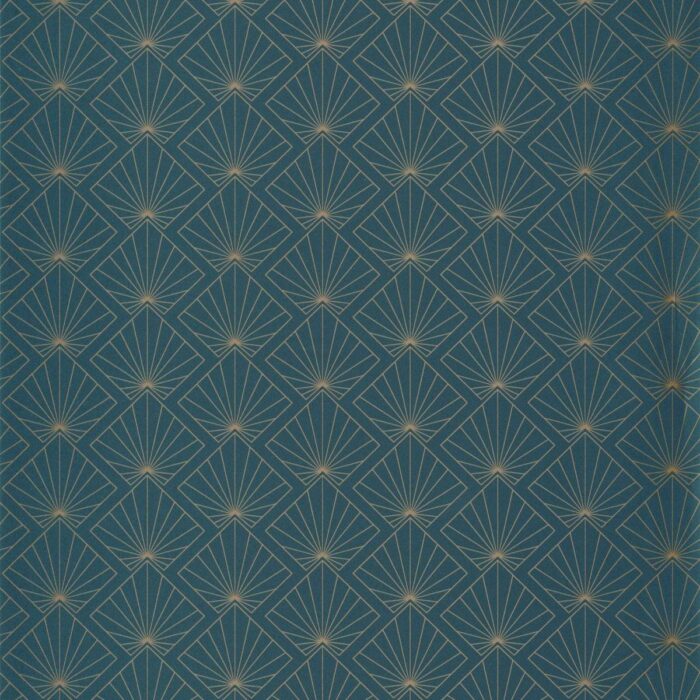 Sunrise Wallpaper - Teal Blue Dore swatch