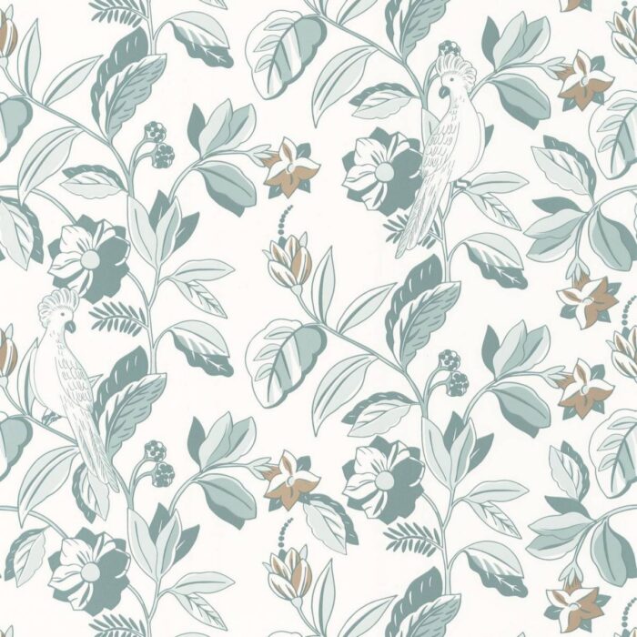 Sweet Feathers Wallpaper - Smoke Blue Dore swatch