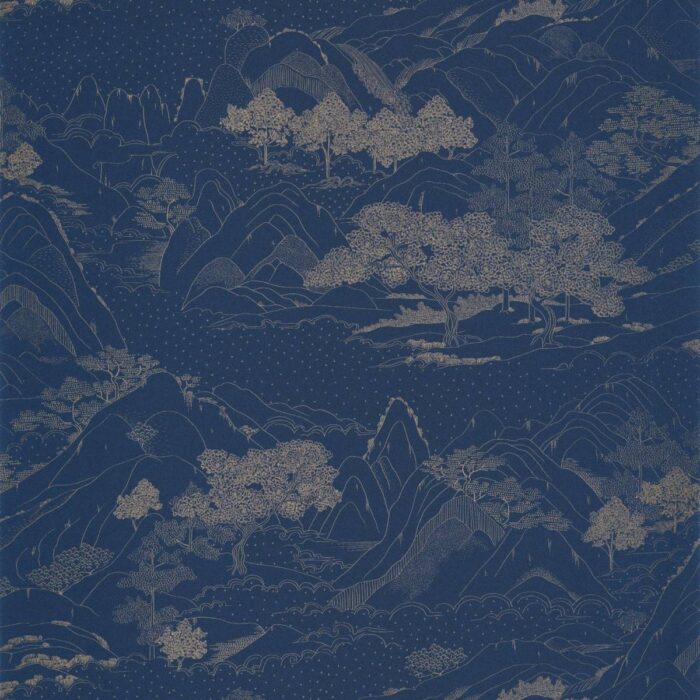 Journey Wallpaper - Midnight Blue Dore swatch