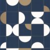 blue geometric wallpaper from caselio