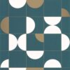 green geometric wallpaper from caselio