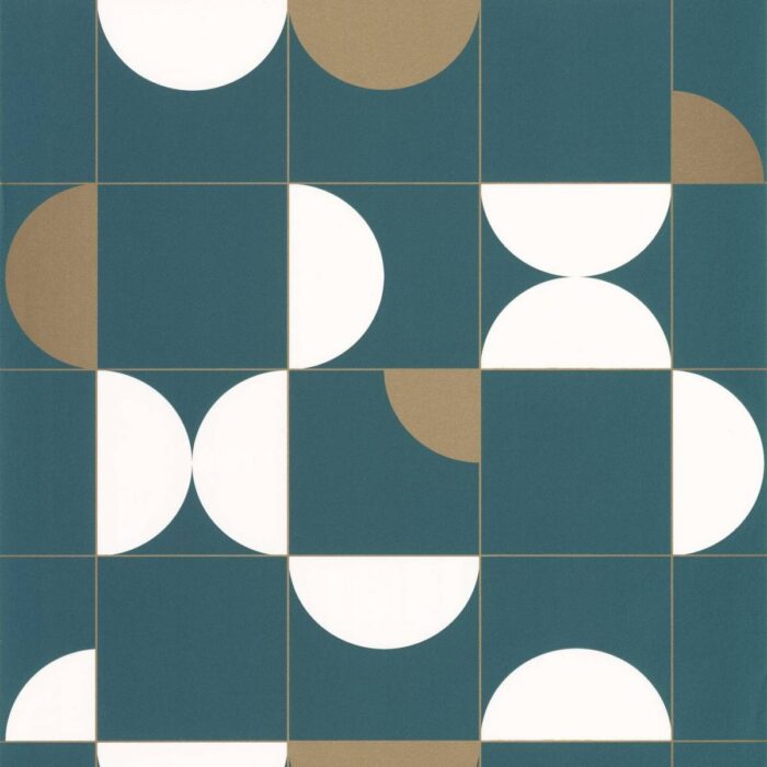 Diabolo Wallpaper - Teal Blue Dore swatch