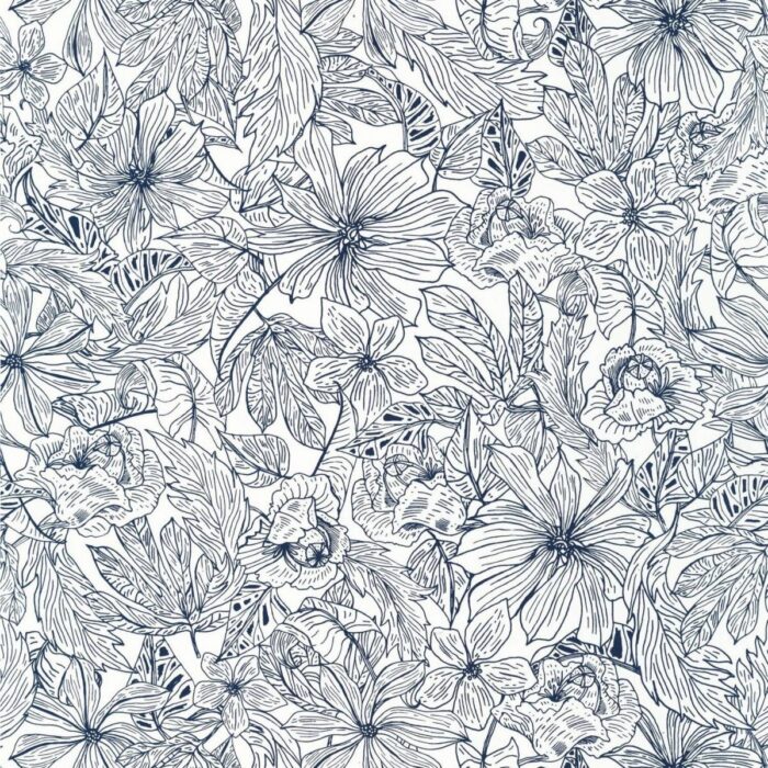 Tropical Sun Wallpaper - Midnight Blue swatch