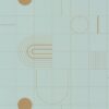 green geometric wallpaper from caselio