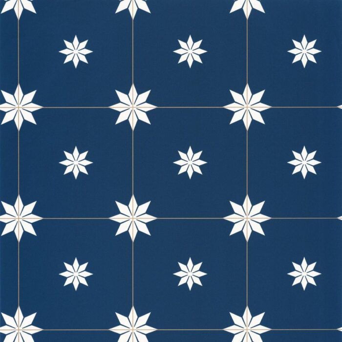 Trendy Tiles Wallpaper - Midnight Blue Dore swatch