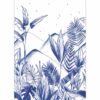 blue botanical wallpaper from caselio