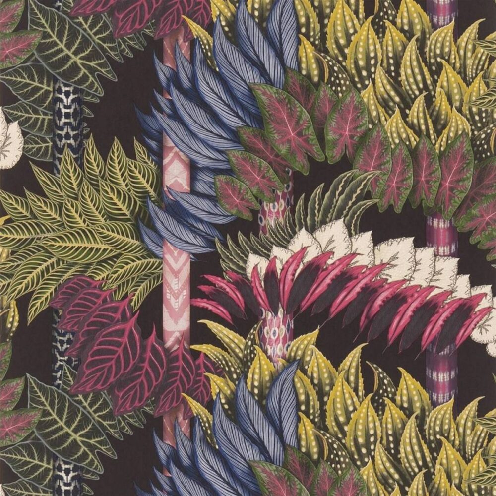 multicolour botanical wallpaper from christian lacroix