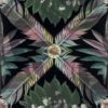 black-grey botanical wallpaper from christian lacroix