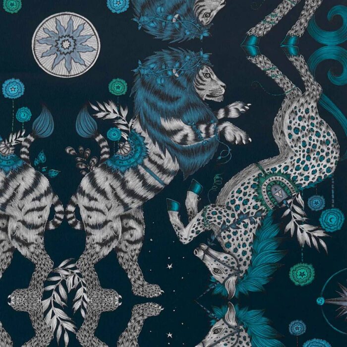 Caspian Wallpaper - Navy swatch