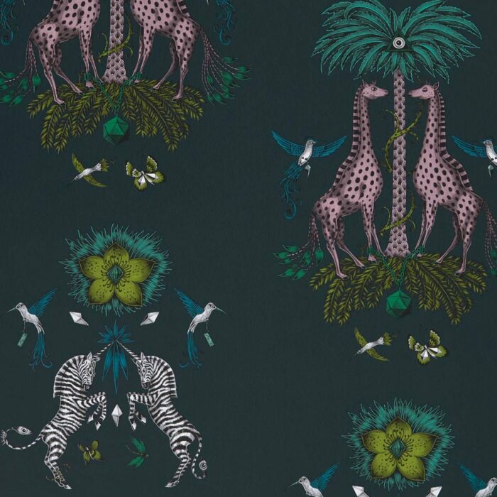 Creatura Wallpaper - Teal swatch