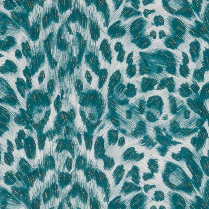 Felis Wallpaper - Teal / Lime swatch